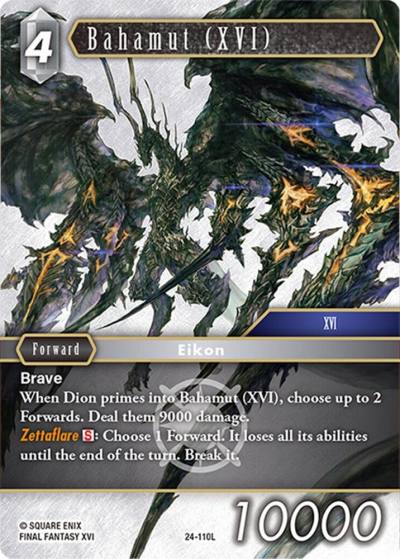 Bahamut XVI 24-110L Hidden Legends Final Fantasy card