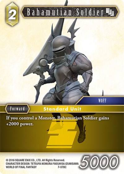 Bahamutian Soldier 7-078C Opus VII Final Fantasy card