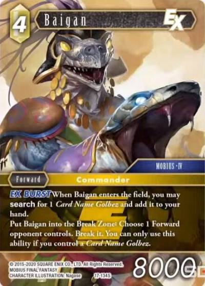 Baigan EX 17-134S Rebellion's Call Final Fantasy card