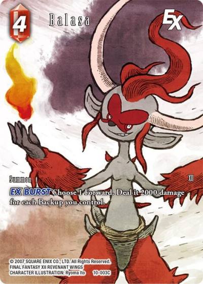 Balasa EX Full Art 10-003C Opus X Final Fantasy card