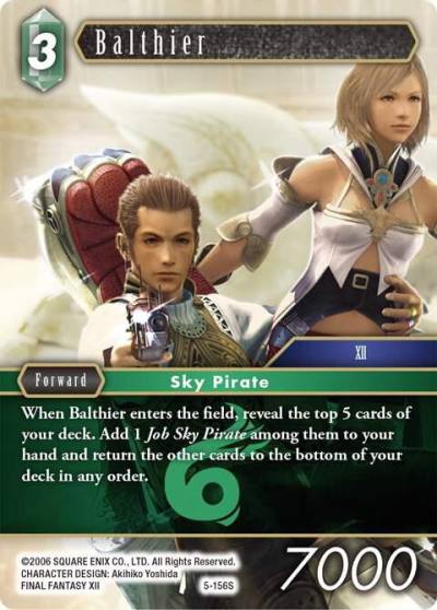 Balthier 5-156S Opus V Final Fantasy card