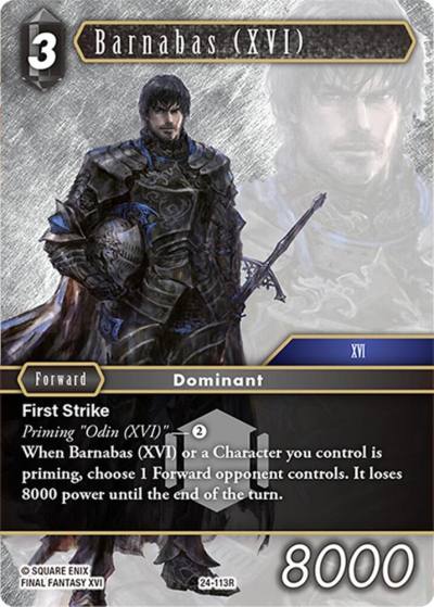 Barnabas XVI 24-113R Hidden Legends Final Fantasy card