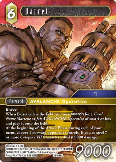 Barret 25-066L Tears of the Planet Final Fantasy card