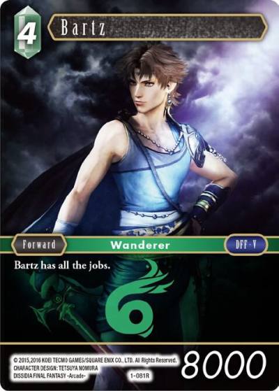 Bartz 1-081R Opus I Final Fantasy card