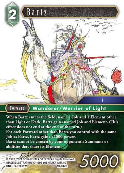 Bartz 18-047H Resurgence of Power Final Fantasy card