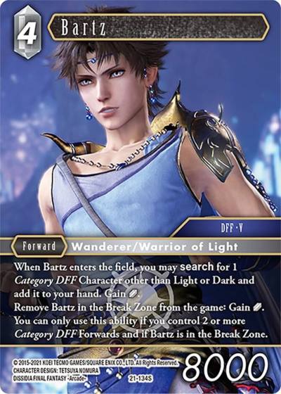 Bartz 21-134S Beyond Destiny Final Fantasy card