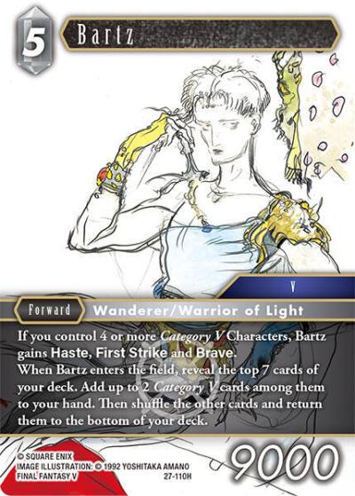 Bartz 27-110H Journey of discovery Final Fantasy card
