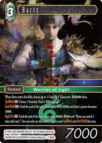 Bartz 7-059L Opus VII Final Fantasy card