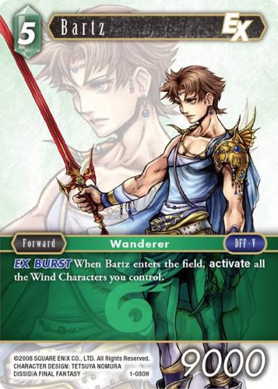 Bartz EX 1-080H Opus I Final Fantasy card