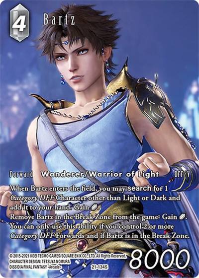 Bartz Full Art 21-134S Beyond Destiny Final Fantasy card