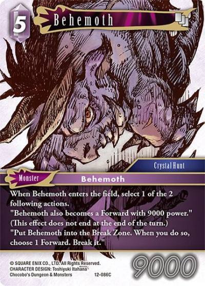 Behemoth 12-086C Opus XII Final Fantasy card