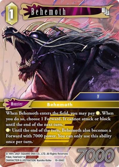 Behemoth 19-066C From Nightmares Final Fantasy card