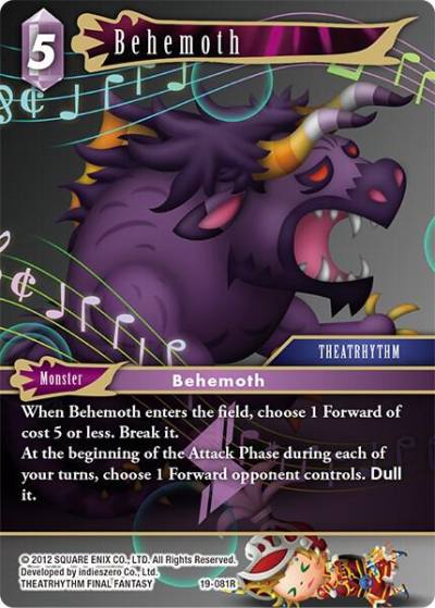 Behemoth 19-081R From Nightmares Final Fantasy card