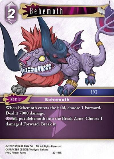 Behemoth 20-101C Dawn of Heroes Final Fantasy card