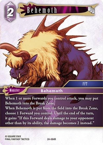 Behemoth 24-084R Hidden Legends Final Fantasy card