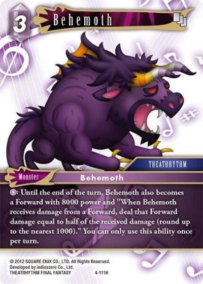 Behemoth 4-111H Opus IV Final Fantasy card