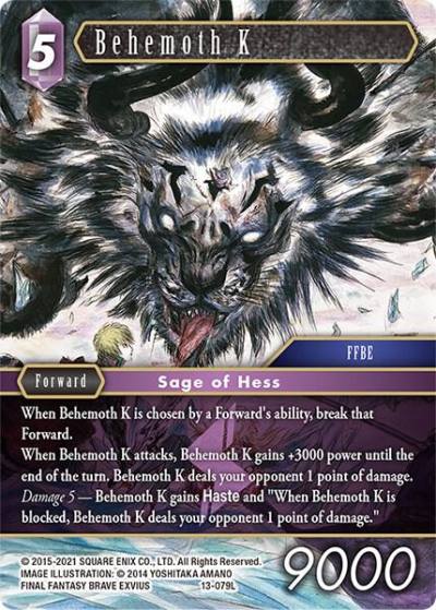 Behemoth K 13-079L Opus XIII: Crystal Radiance Final Fantasy card
