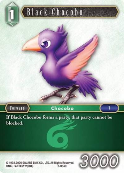 Black Chocobo 3-054C Opus III Final Fantasy card