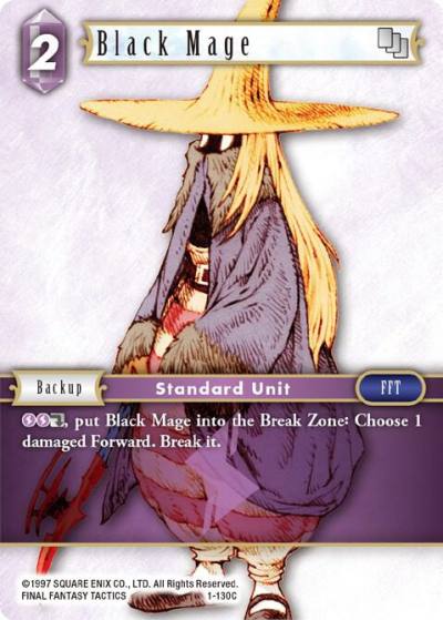 Black Mage Female Unit 1-130C Opus I Final Fantasy card