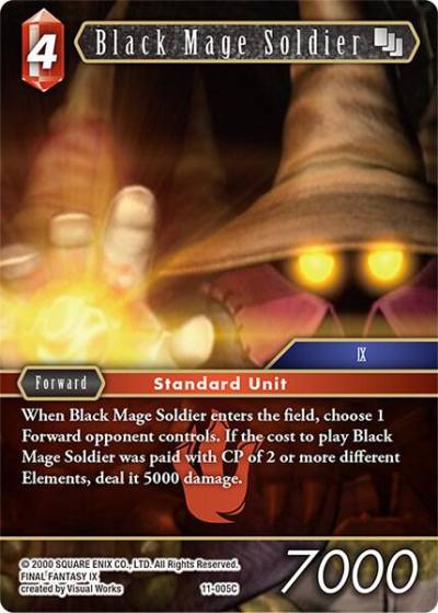 Black Mage Soldier 11-005C Opus XI Final Fantasy card