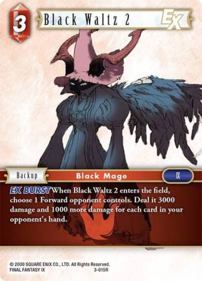Black Waltz 2 EX 3-015R Opus III Final Fantasy card