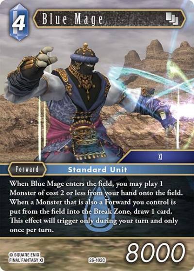 Blue Mage 26-102C Gunslinger in the abyss Final Fantasy card
