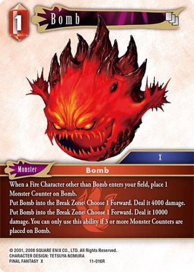 Bomb 11-016R Opus XI Final Fantasy card