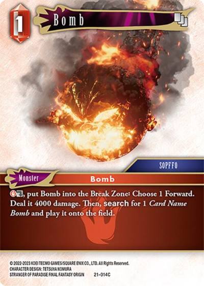 Bomb 21-014C Beyond Destiny Final Fantasy card