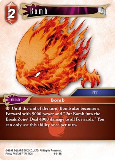 Bomb 4-018R Opus IV Final Fantasy card