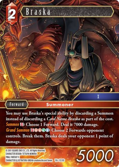 Braska 16-133S Emissaries of Light Final Fantasy card