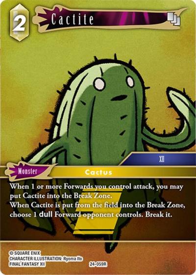 Cactite 24-059R Hidden Legends Final Fantasy card