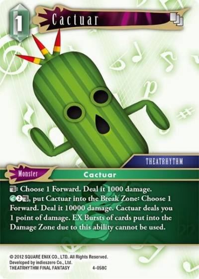 Cactuar 4-058C Opus IV Final Fantasy card