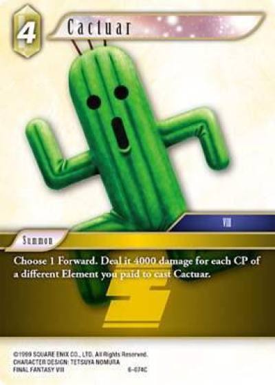 Cactuar 6-074C Opus VI Final Fantasy card