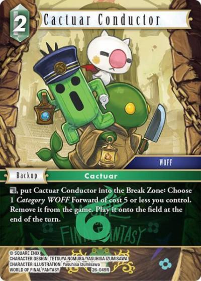 Cactuar Conductor 26-049R Gunslinger in the abyss Final Fantasy card