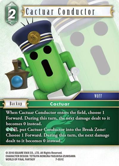 Cactuar Conductor 7-051C Opus VII Final Fantasy card