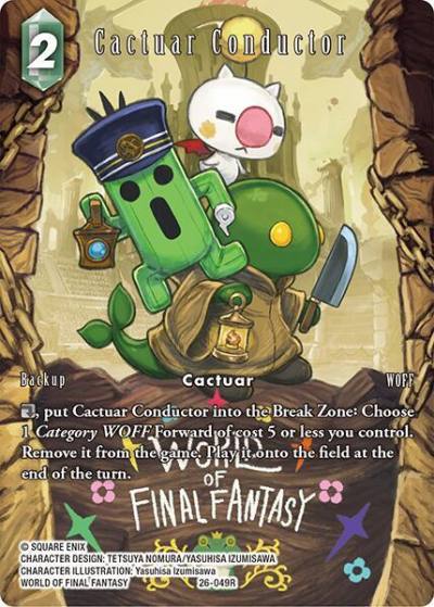 Cactuar Conductor Full Art 26-049R Gunslinger in the abyss Final Fantasy card