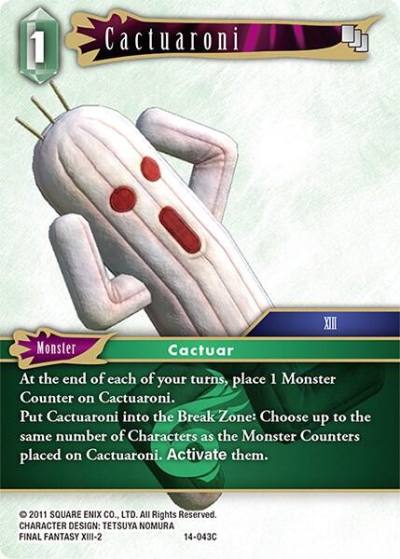 Cactuaroni 14-043C Opus XIV: Crystal Abyss Final Fantasy card