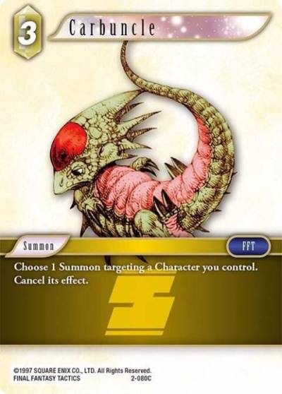 Carbuncle 2-080C Opus II Final Fantasy card