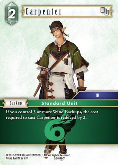 Carpenter 20-059C Dawn of Heroes Final Fantasy card