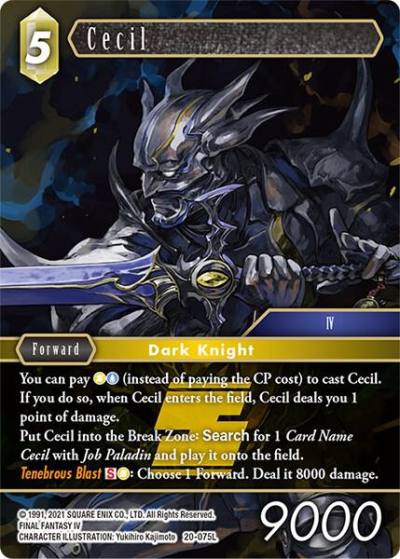 Cecil 075 20-075L Dawn of Heroes Final Fantasy card