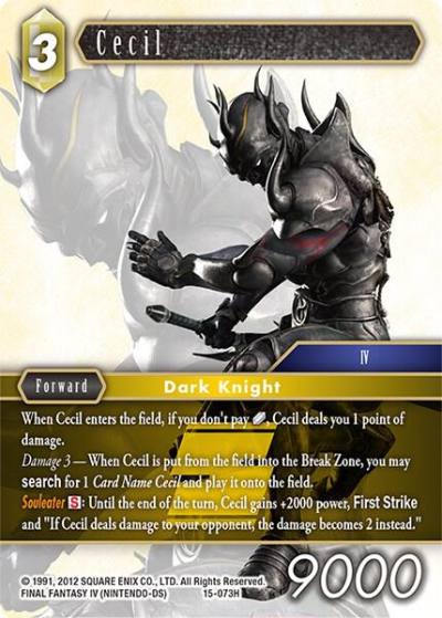 Cecil 15-073H Crystal Dominion Final Fantasy card