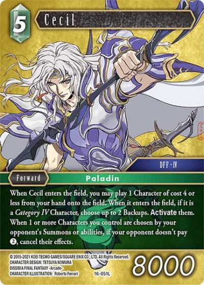 Cecil 16-051L Emissaries of Light Final Fantasy card