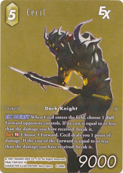Cecil EX Full Art 5-086L Deck Exclusive Cards Final Fantasy card