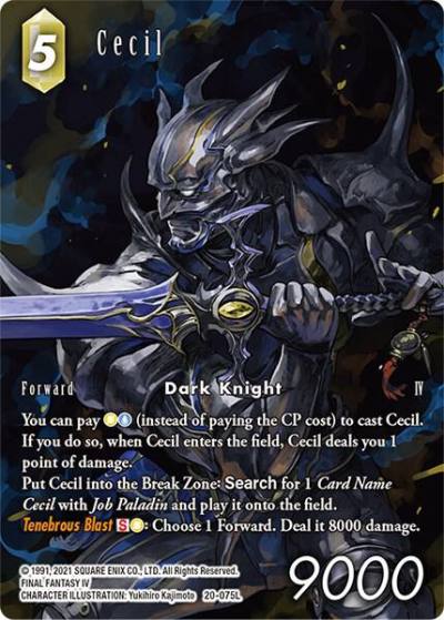 Cecil Full Art 075 20-075L Dawn of Heroes Final Fantasy card