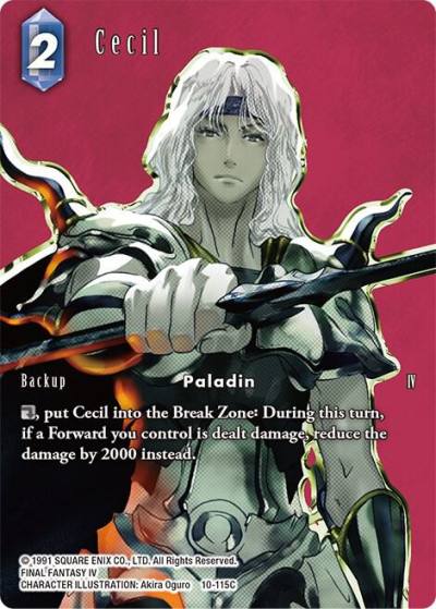 Cecil Full Art 10-115C Opus X Final Fantasy card