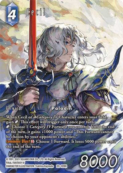 Cecil Full Art 109 20-109H Dawn of Heroes Final Fantasy card