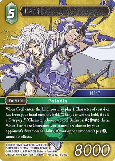 Cecil Re-070L/16-051L Legacy Collection Final Fantasy card