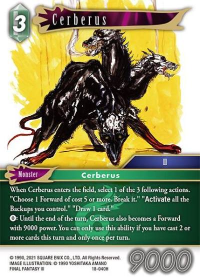 Cerberus 18-040H Resurgence of Power Final Fantasy card