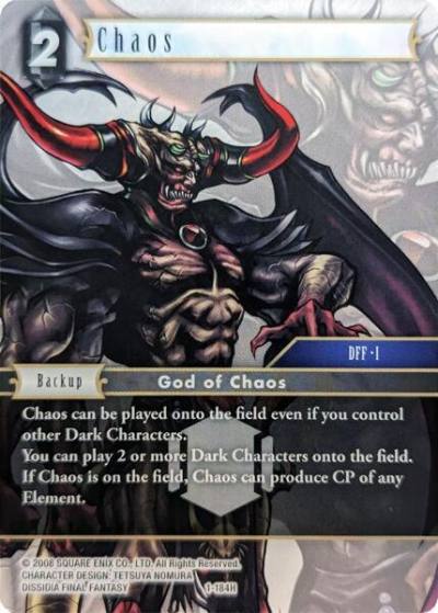 Chaos 1-184H Deck Exclusive Cards Final Fantasy card