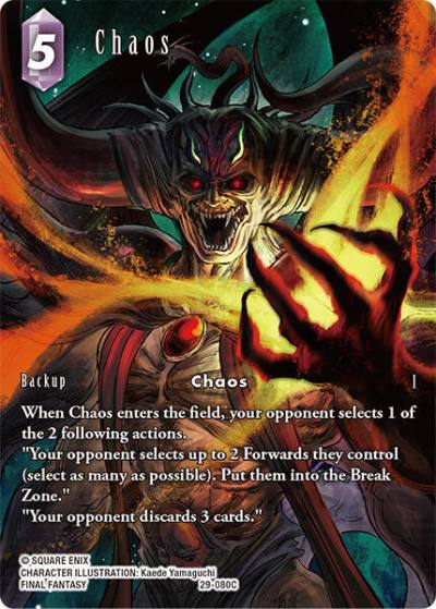 Chaos (Full Art) 29-080C Blissful Eternity Final Fantasy card